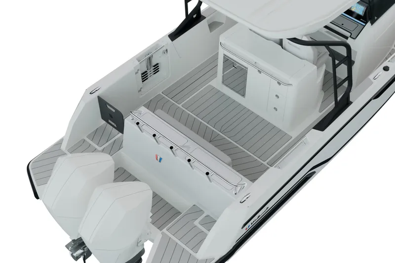 Slide: The Image of 2026 Wellcraft 28 T-Top boat with dual engines and spacious deck layout. - 4