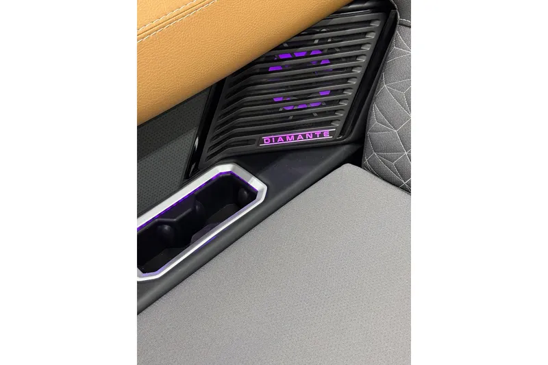 Slide: The Image of 2026 Viaggio Diamante 24S interior detail with purple accents and luxurious seating. - 19