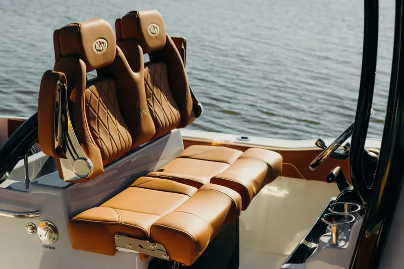 Slide: The Image of Manufacturer Provided Image: 2025 Key West 239 FSR boat with sleek design and comfortable seating. - 5