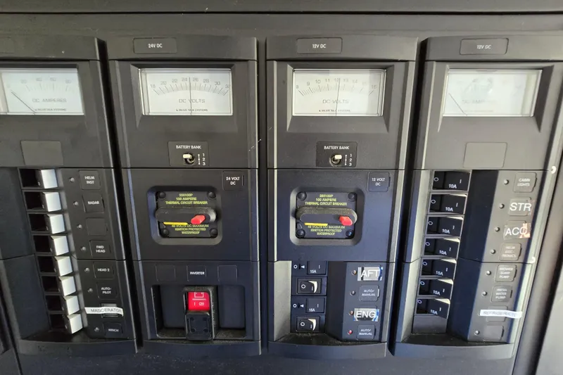 Slide: The Image of Electrical control panel with gauges and switches, Giorgi 46 model, 1993. - 128