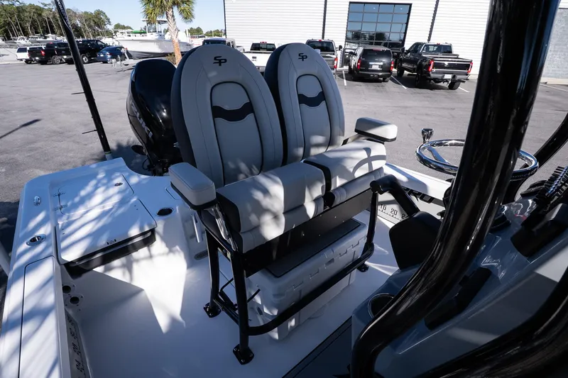 Slide: The Image of 2026 Sea Pro 230 Bay boat logo on side panel. - 11