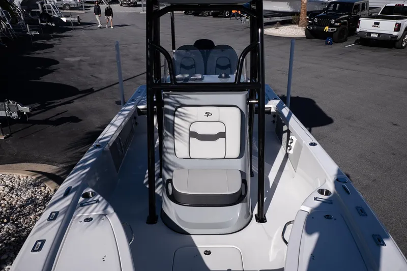 Slide: The Image of 2026 Sea Pro 230 Bay boat console with speakers and control panel. - 21