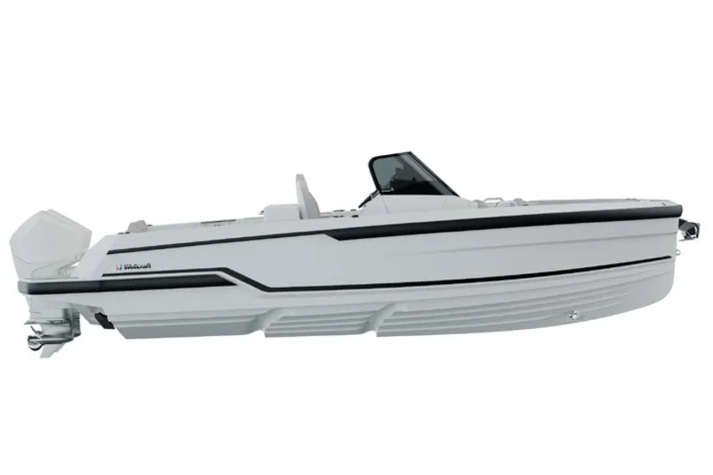 The Image of Manufacturer Provided Image: 2026 Wellcraft 28 Speedster boat, sleek white design, side view. - 0