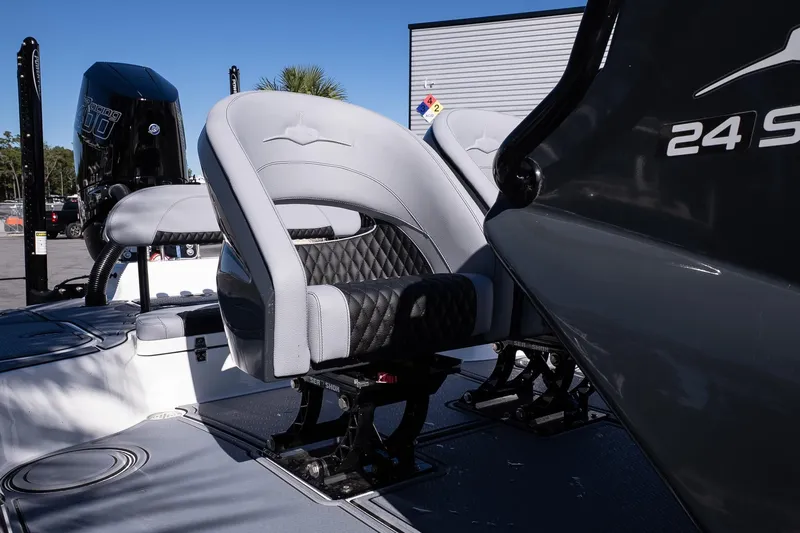 Slide: The Image of 2026 Turner Boatworks 24 SAVAGE interior seating with modern design and detailing. - 25