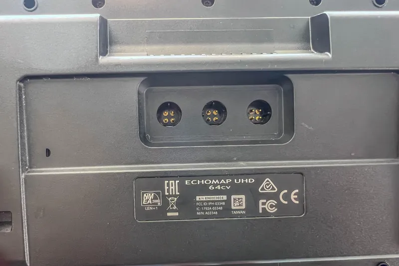 Slide: The Image of Back panel of Garmin ECHOMAP UHD 64cv on 2021 Hurricane Center Console SS 211 OB. - 32