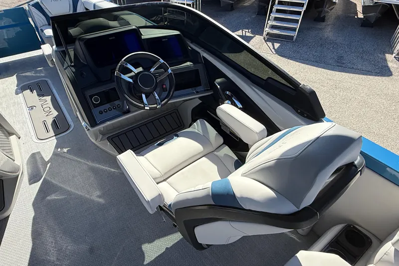 Slide: The Image of Luxurious helm of 2026 Avalon 2585 Excalibur, featuring modern controls and comfortable seating. - 25