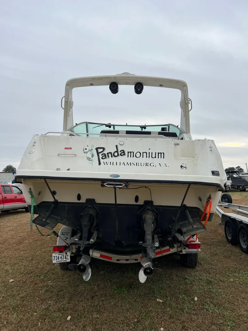 Slide: The Image of 1992 Sea Ray 300 boat named "Pandamonium" in Williamsburg, VA, rear view. - 3