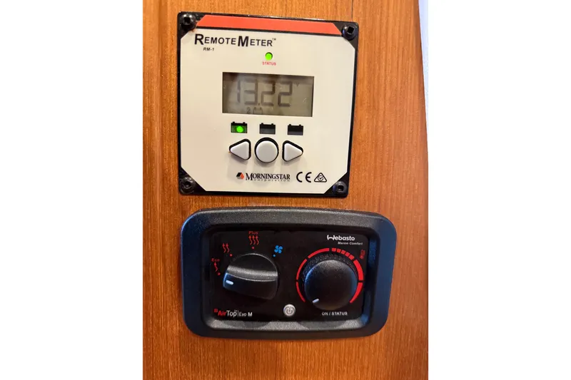 Slide: The Image of Remote meter and control panel on 2016 Ranger Tugs R-31 CB boat. - 26
