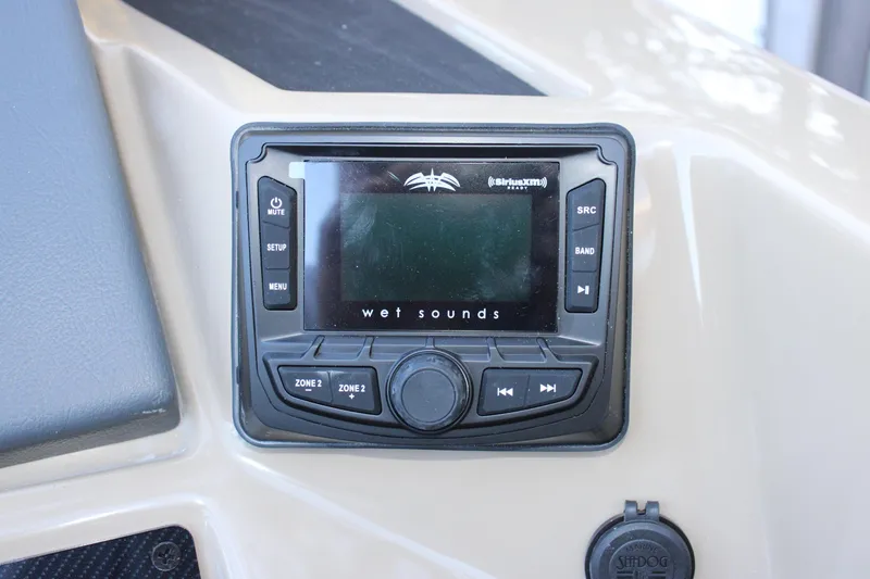 Slide: The Image of Starcraft SLS 3 2026 boat audio system with Wet Sounds control panel. - 15