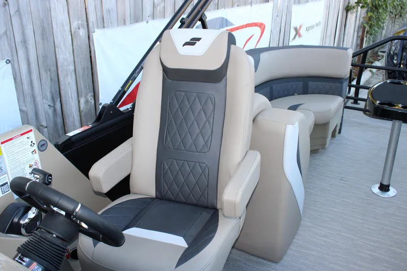 Slide: The Image of Luxurious seating on 2026 Starcraft SLS 3 boat, featuring modern design and comfort. - 17
