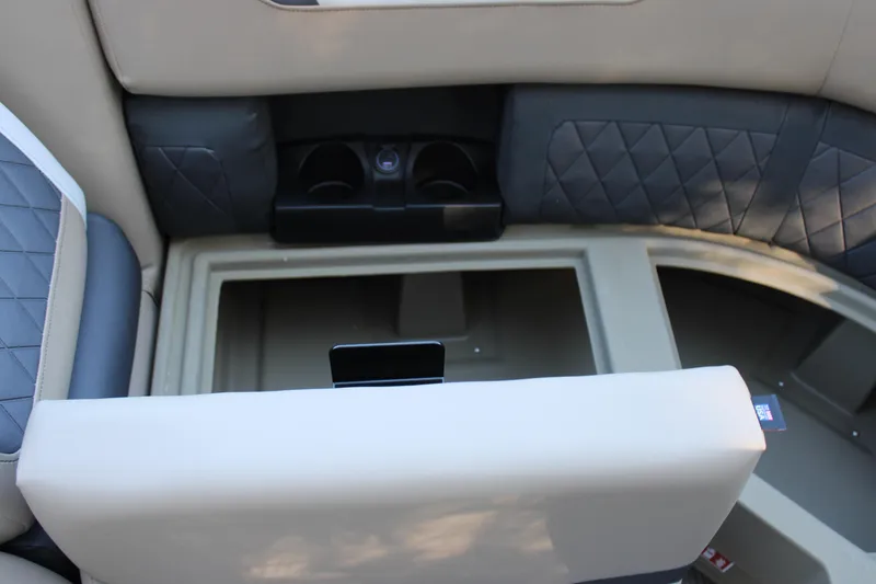 Slide: The Image of Interior of 2026 Starcraft SLS 3 boat with seating and storage compartments. - 27