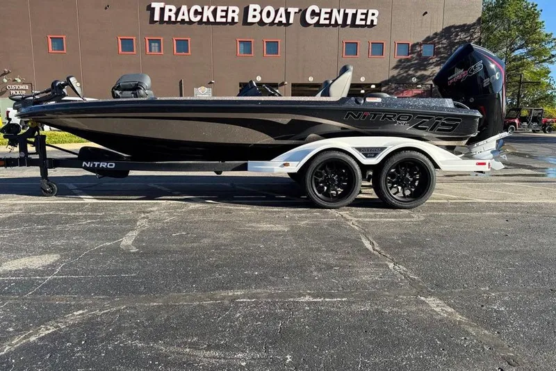Slide: The Image of 2026 Nitro Z19 XL boat on trailer at Tracker Boat Center. - 97