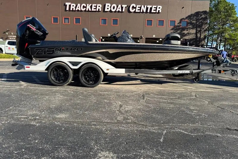 Slide: The Image of 2026 Nitro Z19 XL boat on trailer at Tracker Boat Center. - 95