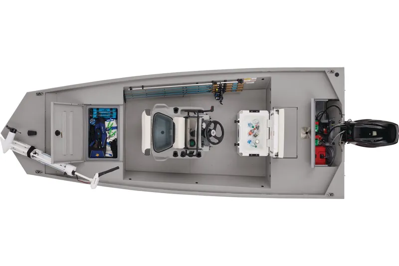 Slide: The Image of 2026 Tracker Bass Tracker Classic CC boat with Mercury 50 engine, parked outdoors. - 8