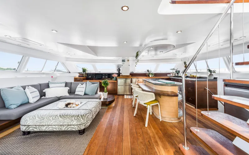 Slide: The Image of Luxurious interior of 2013 Two Oceans OPEN OCEAN 750S yacht with modern furnishings. - 33
