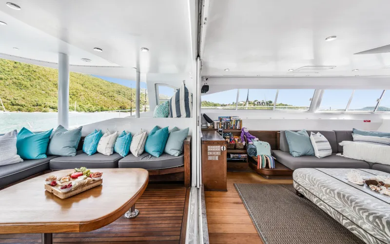 Slide: The Image of Luxurious interior of 2013 Two Oceans OPEN OCEAN 750S yacht with elegant seating and decor. - 34