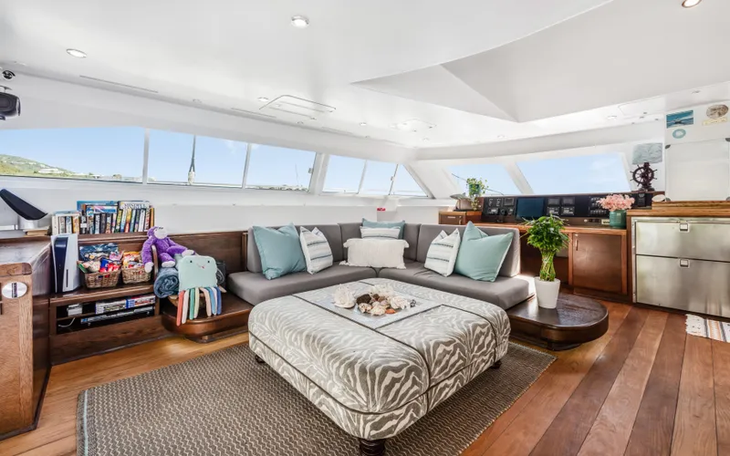 Slide: The Image of Luxurious interior of 2013 Two Oceans OPEN OCEAN 750S yacht with modern decor and ample seating. - 35