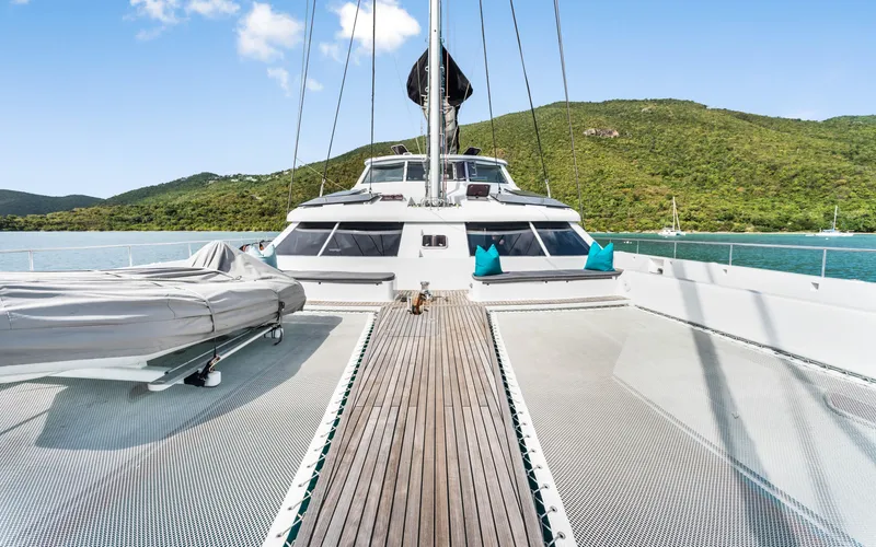 Slide: The Image of Luxury Two Oceans OPEN OCEAN 750S catamaran on serene waters, 2013 model. - 5