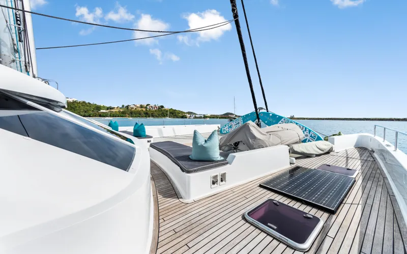 Slide: The Image of Luxurious 2013 Two Oceans OPEN OCEAN 750S yacht deck with scenic ocean view. - 7