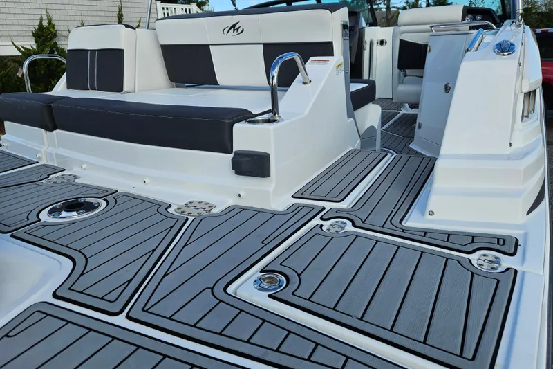 Slide: The Image of 2022 Monterey M-45 boat deck with sleek seating and modern design. - 27
