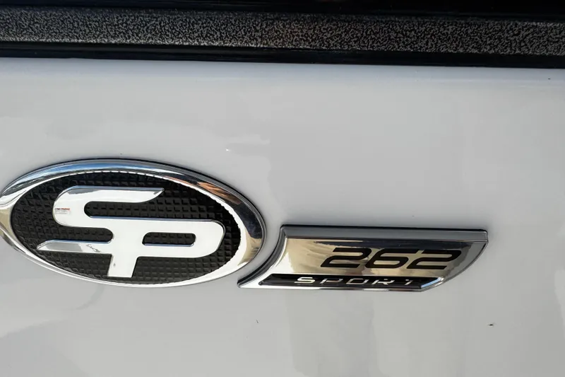 Slide: The Image of 2026 Sea Pro 262 Offshore logo on white surface. - 28