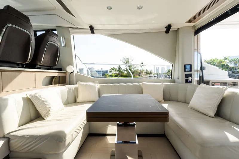 Slide: The Image of Luxurious interior of 2023 Azimut Fly 50 yacht with elegant seating and modern design. - 60
