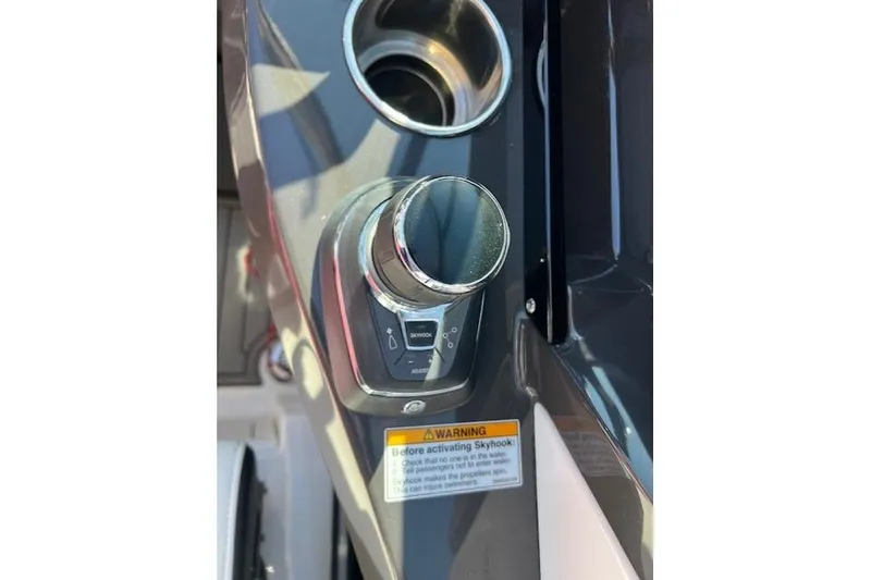 Slide: The Image of Control panel of 2017 Monterey 328SS Super Sport boat with warning label. - 13