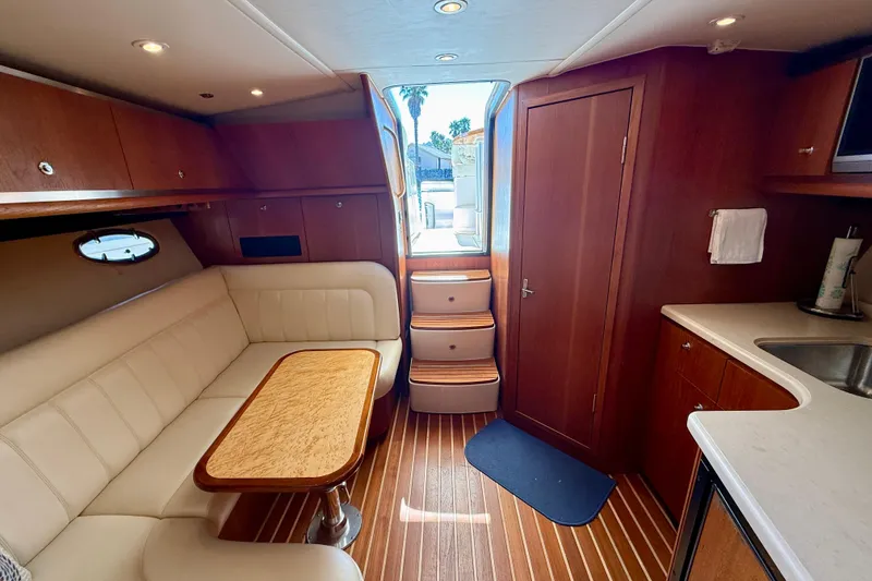 Slide: The Image of 2005 Tiara Yachts 3600 Open floor plan, featuring cabin layout and amenities. - 12