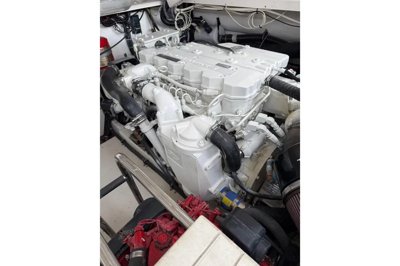 Slide: The Image of Engine room of a 2005 Tiara 3600 Open boat with twin Cummins engines. - 33