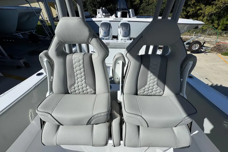 Slide: The Image of Luxury seating on 2026 Cape Horn 32 XS boat, featuring modern design and comfort. - 33