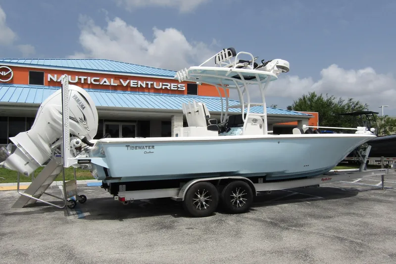 Slide: The Image of 2021 Tidewater 2700 Carolina Bay boat on trailer at Nautical Ventures dealership. - 3