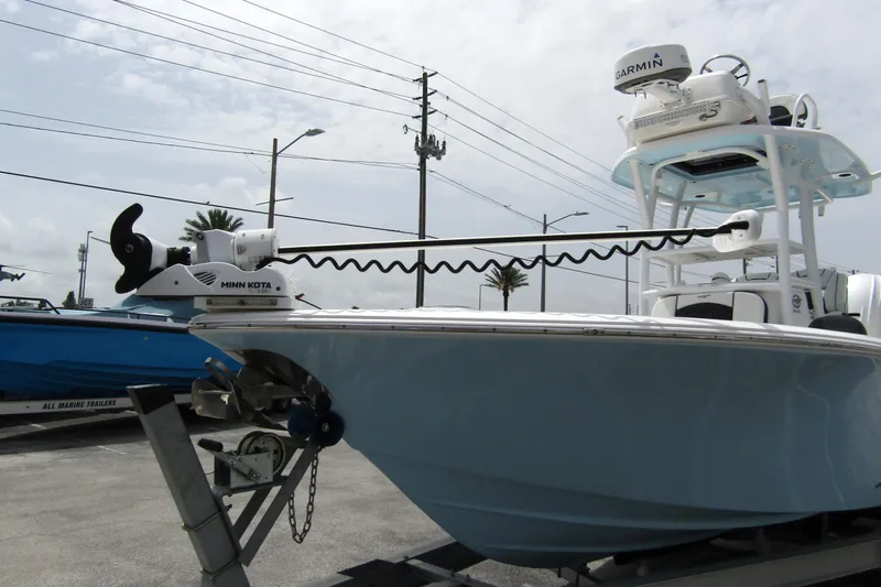 Slide: The Image of 2021 Tidewater 2700 Carolina Bay boat with Minn Kota and Garmin equipment. - 7