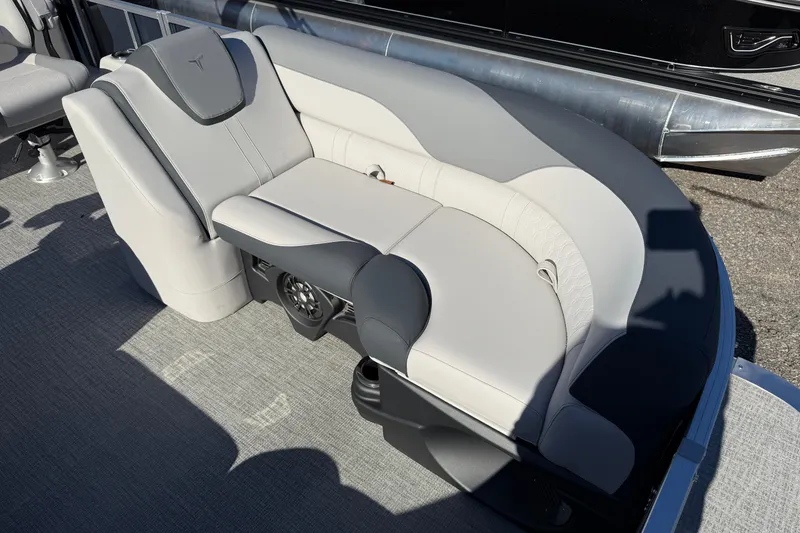 Slide: The Image of 2026 Tahoe Pontoon LTZ Quad Lounger Shift with luxurious seating and modern design. - 6