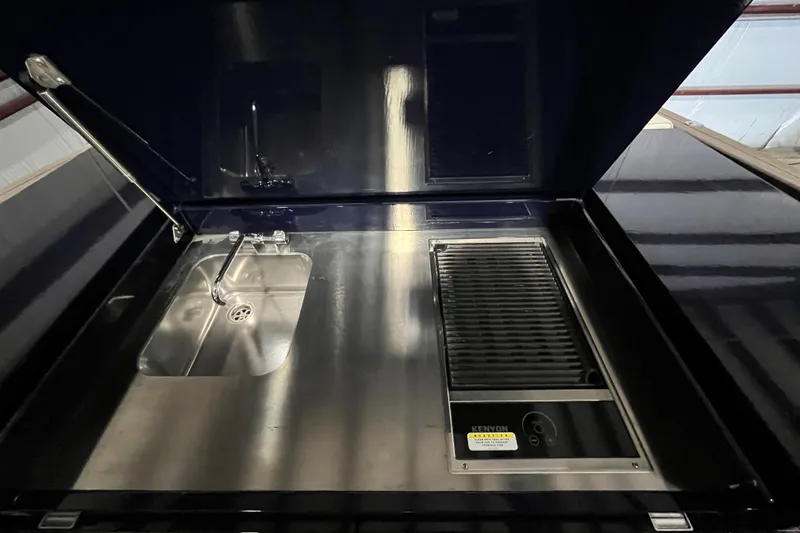 Slide: The Image of Stainless steel sink and grill on Alen 45 yacht, 2018 model. - 23