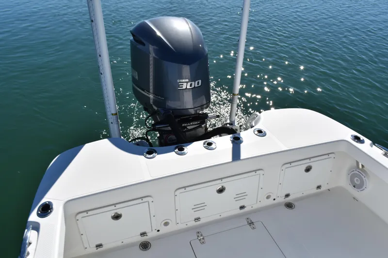 Slide: The Image of 2020 BlackJack 256 Coastal boat with Yamaha 300 engine on calm water. - 25