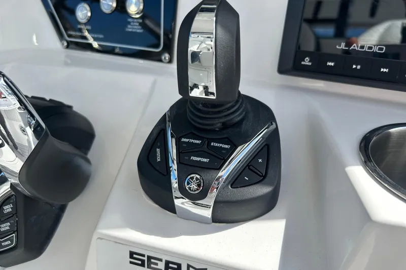 Slide: The Image of Joystick control panel on 2026 Sea Fox 368 Commander boat dashboard. - 23