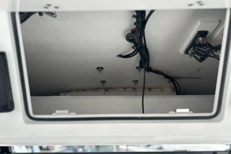 Slide: The Image of Interior wiring of 2026 Sea Fox 368 Commander boat, showcasing electrical components. - 31
