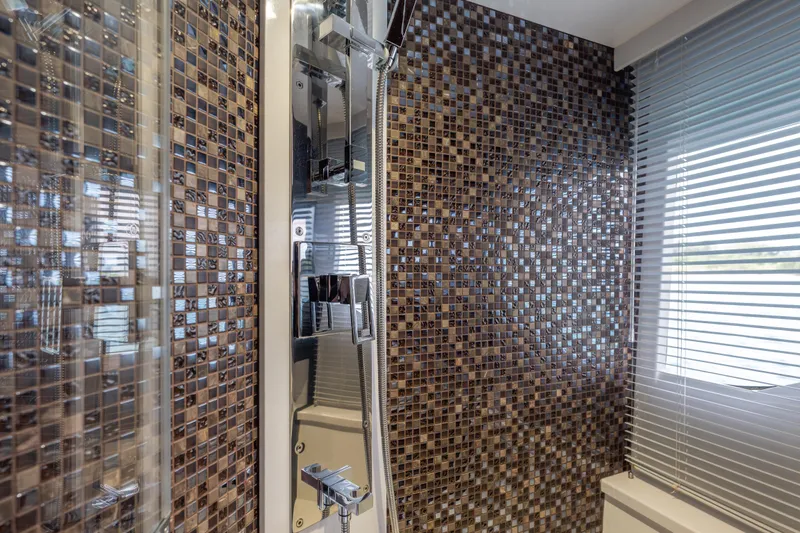 Slide: The Image of Luxurious bathroom with mosaic tiles in 2020 Galeon 500 Fly yacht. - 50