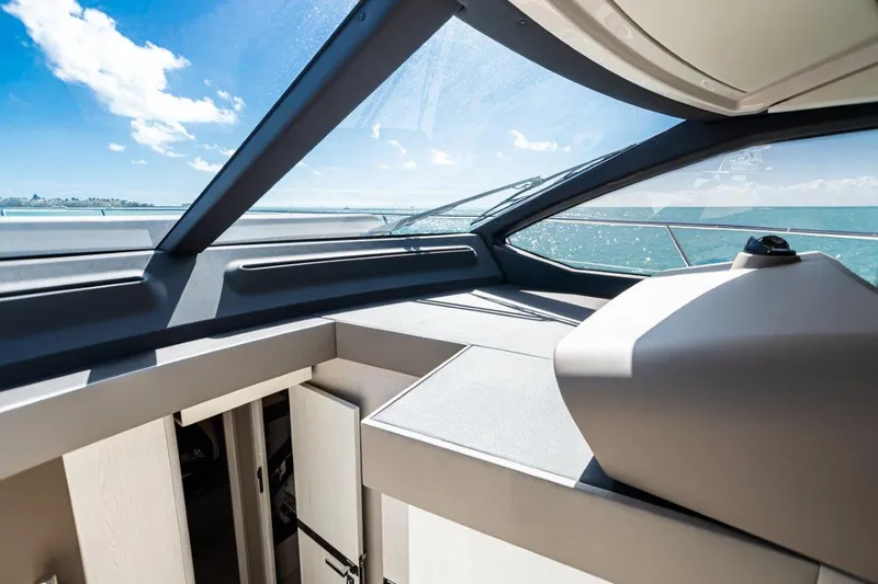 Slide: The Image of Interior view of 2020 Azimut AZ 50-Fly yacht with ocean backdrop. - 18