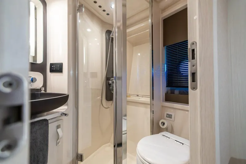 Slide: The Image of Luxurious bathroom in 2020 Azimut AZ 50-Fly yacht with modern fixtures. - 38