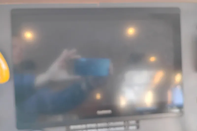 Slide: The Image of Blurry reflection on a screen inside a 2002 Canoe Cove 50 Pilothouse Motor Yacht. - 35