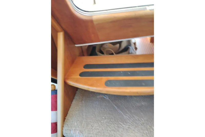 Slide: The Image of Interior wooden steps of 2002 Canoe Cove 50 Pilothouse Motor Yacht. - 45