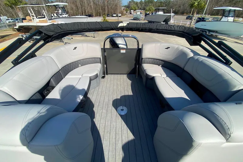 Slide: The Image of 2024 Starcraft SLS 3 boat interior with spacious seating and modern design. - 10