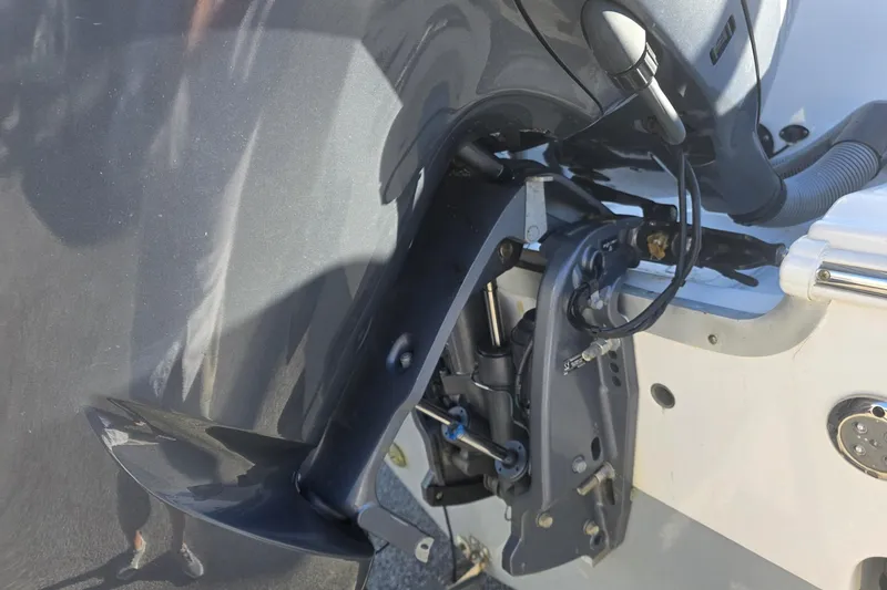 Slide: The Image of Close-up of a 2020 Sea Hunt Gamefish 30 boat engine and hydraulic system. - 10
