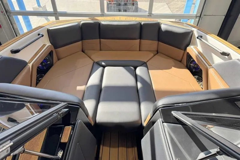 Slide: The Image of 2026 Moomba Tykon boat interior with luxurious seating and modern design. - 10