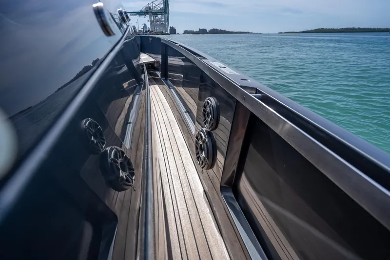 Slide: The Image of Sleek Wally 43 yacht deck with ocean view, 2012 model. - 14