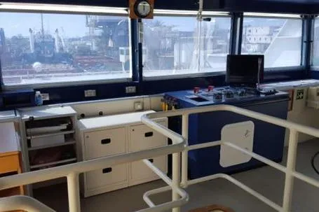 Slide: The Image of Bridge interior of 2006 FBMA Philippines SWATH Slice Crew Transport Vessel. - 8