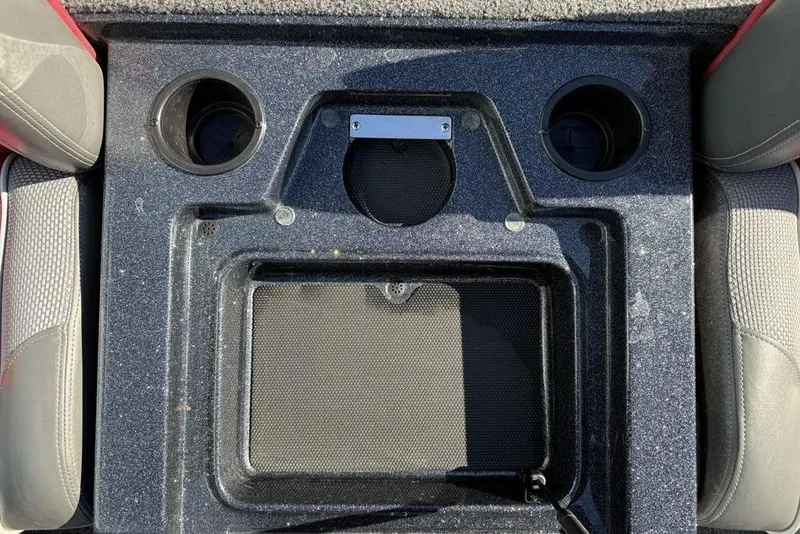 Slide: The Image of Close-up of 2018 Ranger RT198P boat dashboard with RPM gauge and switches. - 17