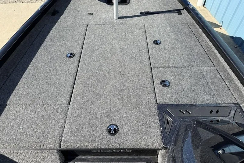 Slide: The Image of 2018 Ranger RT198P boat deck with Minn Kota trolling motor and Lowrance fish finder. - 5