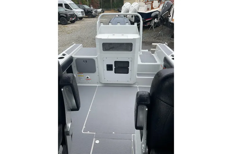 Slide: The Image of 2023 Sealegs 8.5 Alloy Cabin interior with seating and control panel. - 3
